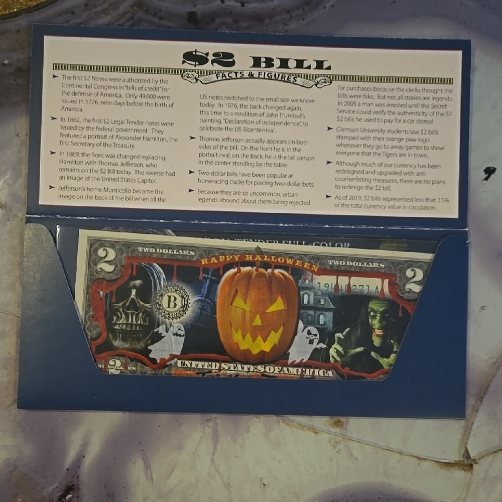 Halloween Themed Collectible $2 Bill